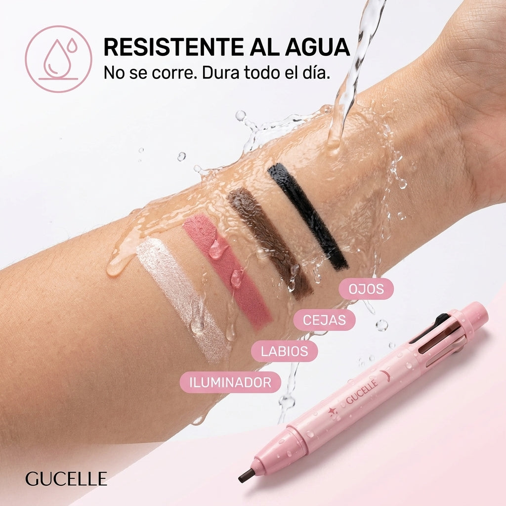 Lápiz de maquillaje 4 en 1 GUCELLE resistente al agua