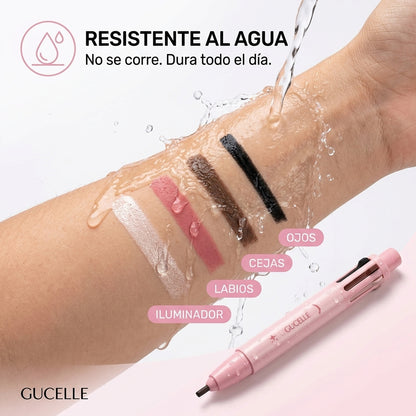 Lápiz de maquillaje 4 en 1 GUCELLE resistente al agua