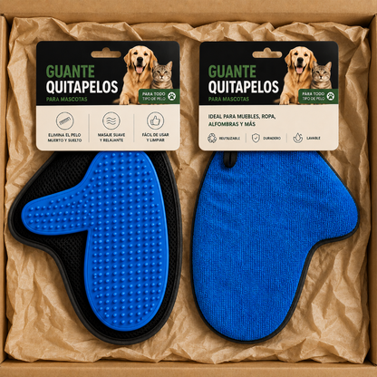 🎉 Oferta Especial: 2 Guantes Quitapelos para Mascotas